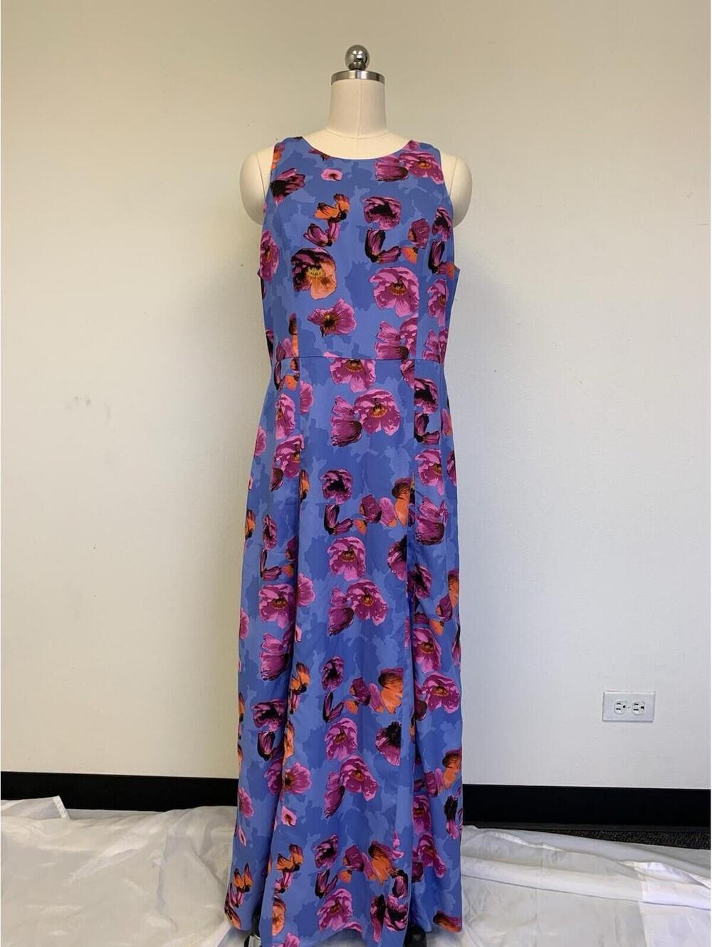 Banana Republic Sz 12 Or Large Women Summer Dress Maxi Purple